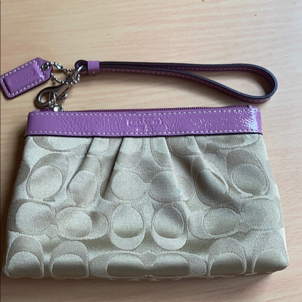 Coach Pleated Wristlet